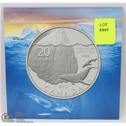 2013 CANADIAN FINE SILVER $20 COIN