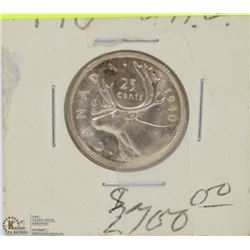 42) 1940 UHC 25 SILVER QUARTER