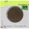 Image 1 : 54)RARE  1886-QUEEN VICTORIA  LARGE CENT