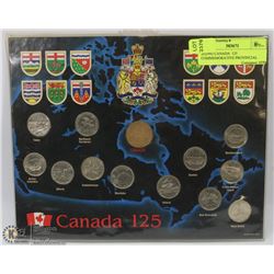 20)1992 CANADA  125 COMMEMORATIVE PROVINCIAL COIN