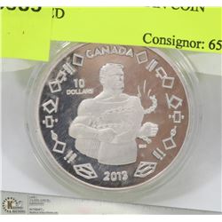 16) 2013- $10.00 SUPERMAN COIN COLOURED