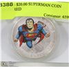 Image 1 : 15) 2014- $20.00 SUPERMAN COIN COLOURED