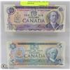 Image 1 : 1971 CANADIAN $10.00 BILL AND 1979 CANADIAN $5.00