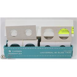 2X2 COIN HOLDER WITH 100+ NEW EMPTY COIN SLEEVES