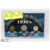 Image 1 : HISTORIC 3 COIN US 1930S SET - 1934 PENNY & NICKEL
