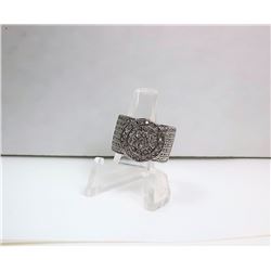 11)  ART DECO INSPIRED WHITE TOPAZ