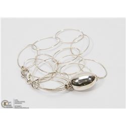 STERLING SILVER DOUBLE BAND BRACELET.