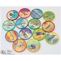 LOT OF 14 JELL-O AIRPLANE COINS