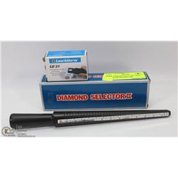 147) DIAMOND SELECTOR II RING SIZER AND MAGNIFYING