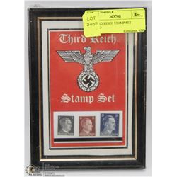 69) THIRD REICH STAMP SET FRAMED