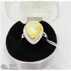 #68-AUSTRALIA FIRE OPAL GEMSTONE RING