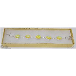#66-AUSTRALIA FIRE OPAL GEMSTONE  BRACELET