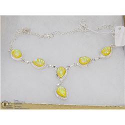 #65-AUSTRALIA FIRE OPAL GEMSTONE NECKLACE