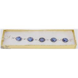 #55-TANZANITE GEMSTONE BRACELET