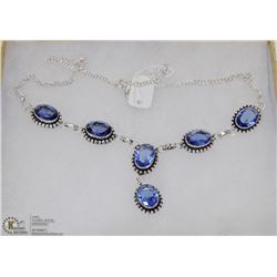 #53-TANZANITE GEMSTONE NECKLACE