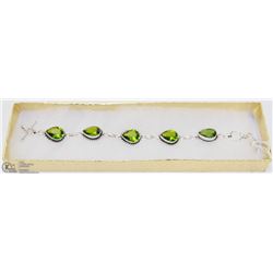 #88-GREEN PERIDOT GEMSTONE BRACELET