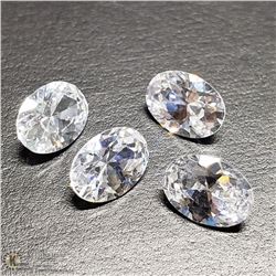 188) 4 CUBIC ZIRCONIA, OVALS, APPROX 5 CTS