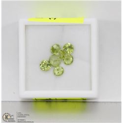 190) GENUINE PERIDOTS, 4,5,6MM ROUNDS, APPROX