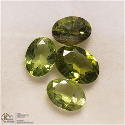 145) 4 PERIDOTS, OVALS, APPROX 4 CTS