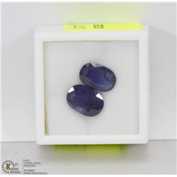 165) 2 ENHANCED SAPPHIRES, APPROX 10 CTS