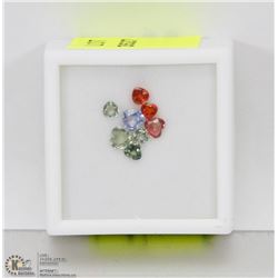 161) GENUINE FANCY COLOR SAPPHIRES, HEART SHAPE,