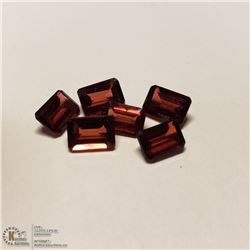 123) GENUINE GARNETS, RECTANGULAR CUT, APPROX