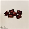 Image 1 : 123) GENUINE GARNETS, RECTANGULAR CUT, APPROX