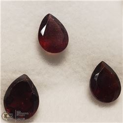 124) GENUINE GARNETS, 8X6 PEARS, APPROX 4 CTS