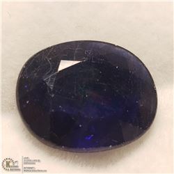 126) ENHANCED BLUE SAPPHIRE, OVAL, APPROX 8 CTS