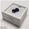 Image 2 : 177) 2 ENHANCED BLUE SAPPHIRES, 9X7MM OVALS,
