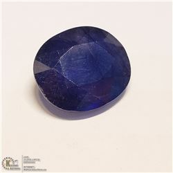 141) ENHANCED BLUE SAPPHIRE, OVAL, APPROX 9 CTS