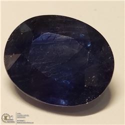170) ENHANCED BLUE SAPPHIRE, OVAL, APPROX 9 CTS