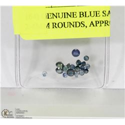 164) GENUINE BLUE SAPPHIRES, 2-4MM ROUNDS, APPROX