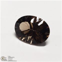 171) SMOKY QUARTZ, OVAL OPTIC CUT, APPROX 8 CTS