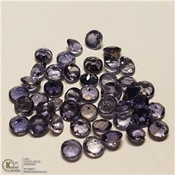 128) GENUINE IOLITES, 1.5 TO 3MM ROUNDS, APPROX