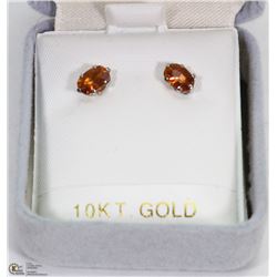 102) 10K GOLD TOPAZ (0.096CT) EARRINGS