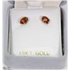 Image 1 : 102) 10K GOLD TOPAZ (0.096CT) EARRINGS