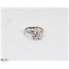 Image 1 : 109) STERLING SILVER CUBIC ZIRCONIA RING