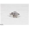 Image 2 : 109) STERLING SILVER CUBIC ZIRCONIA RING