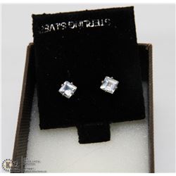 140) .925 SILVER WITH NATURAL AMETHYST AND CZ RING