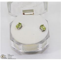 142) NATURAL PERIDOT  .925 SILVER EARRINGS
