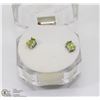 Image 1 : 142) NATURAL PERIDOT  .925 SILVER EARRINGS