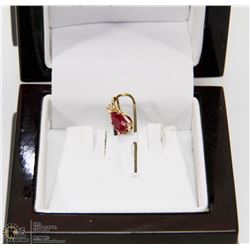 90) 10KT GOLD RUBY PENDANT