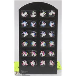 12 NEW  PAIRS OF UNICORN EARRINGS WITH  DISPLAY