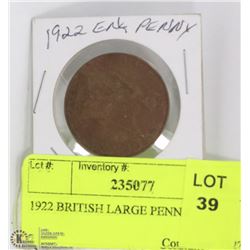 1922 BRITISH LARGE PENNY