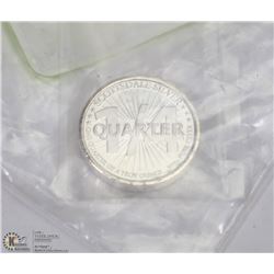 .999 SILVER 1/4 TROY OUNCE COIN.
