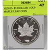 Image 1 : 35)2013- $5 DOLLAR 1 OUNCE SILVER MAPLE LEAF COIN