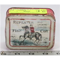 ANTIQUE REPEATER TOBACCO TIN FEATURING NORTHWEST