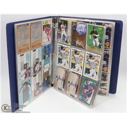VINTAGE BASEBALL , HOCKEY CARDS IN BINDER