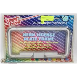 NEW NEON LICENSE PLATE FRAME.